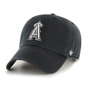 47ブランド キャップ ロサンゼルス エンゼルス MLB CLEAN UP BLACK-BLACK-WHITE 47BRAND LOS ANGELES ANGELS クリーンナップ ブラック B-RGW04GWSNL-BKA 帽子 メンズ レディース 男女兼用 LOW PROFILE ロープロファイル 47キャップ