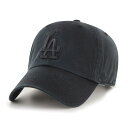 47ブランド キャップ ロサンゼルス ドジャース MLB CLEAN UP BLACKOUT 47BRAND LOS ANGELES DODGERS クリーンナップ ブラック B-RGW12GWSNL-BKL 帽子 メンズ レディース 男女兼用 LOW PROFILE ロープロファイル 47キャップ