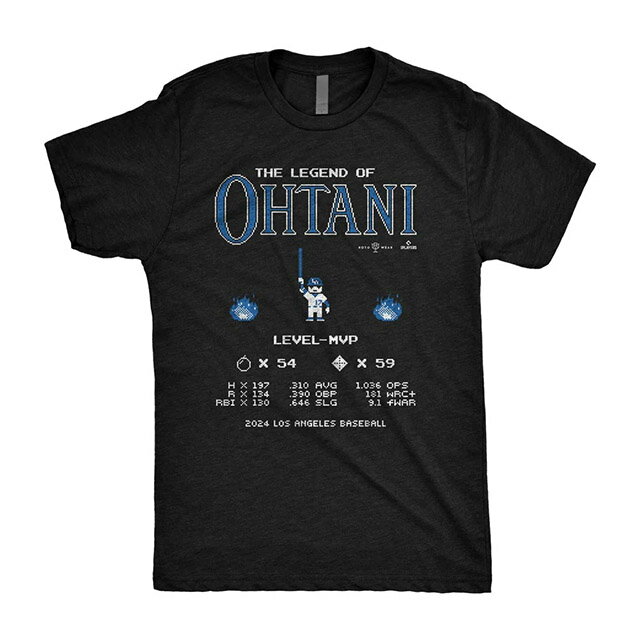 大谷翔平モデル 海外取寄 Tシャツ THE LEGEND OF OHTAIN T-SHIRT ロサンゼルス ドジャース LOS ANGELES DODGERS ROTO WEAR BLACKのサムネイル
