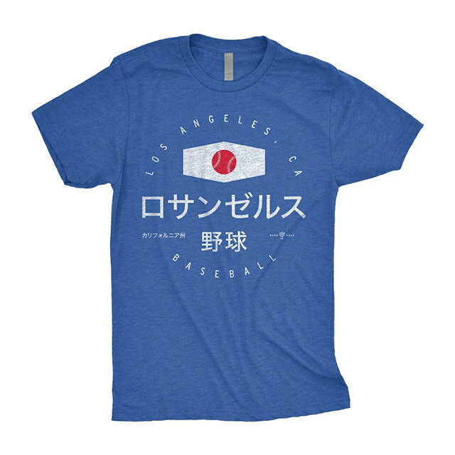 海外取寄 ロサンゼルス ドジャース Tシャツ LAND OF RISING FASTBALL T-SHIRT LOS ANGELES DODGERS ROTO WEAR ROYAL BLUE