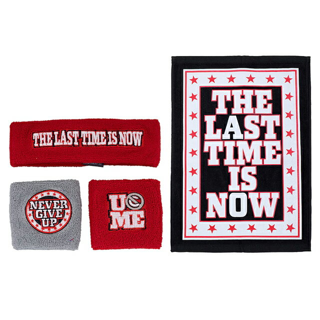 ジョン シナモデル 海外取寄 WWE AUTHENTIC FAREWELL TOUR 2025 DAYTON SWEATBAND&TOWEL BLACK GREY RED JOHN CENA デイトン RAW SMACKDOWN ロウ スマックダウン ヘアバンド リストバンド タオル
