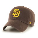 47ブランド キャップ サンディエゴ パドレス MLB CLEAN UP BROWN 47BRAND SAN DIEGO PADRES クリーンナップ ブラウン B-RGW21GWS-BWB 帽子 メンズ レディース 男女兼用 LOW PROFILE ロープロファイル 47キャップ