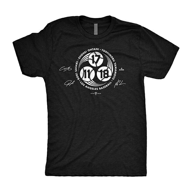 Rakuten - 大谷翔平・山本由伸・佐々木朗希モデル 海外取寄 Tシャツ STRIKE 3 T-SHIRT ロサンゼルス ドジャース LOS ANGELES DODGERS ROTO WEAR BLACK