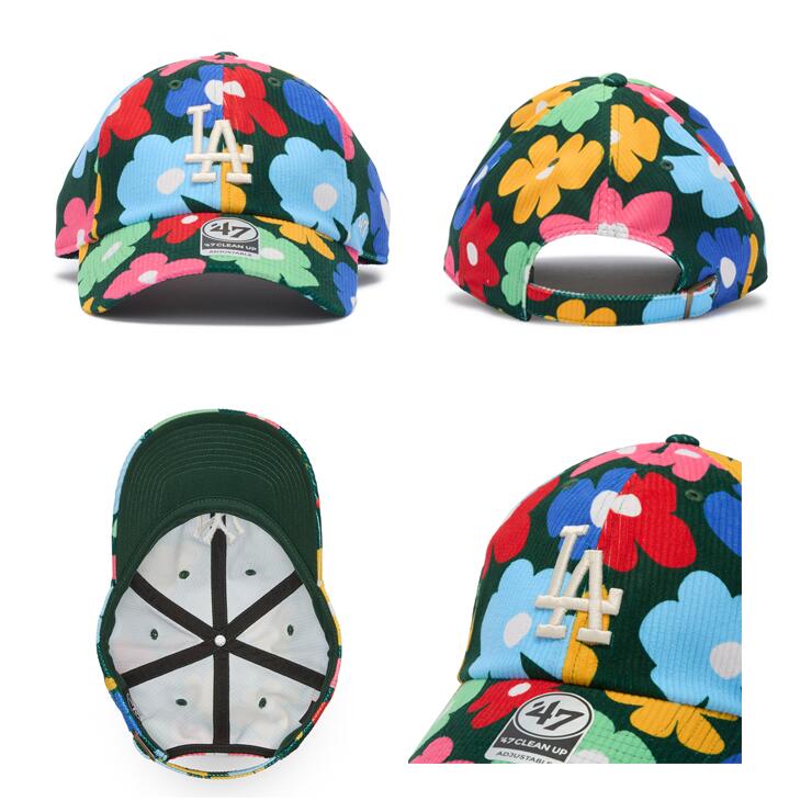 47ブランド キャップ ロサンゼルス ドジャース MLB FLORAL CORDUROY CLEAN UP MULTI COLOR 47BRAND LOS ANGELES DODGERS 47A-CLP-B-GLRYP17EWS-DG 帽子 メンズ レディース 男女兼用 LOW PROFILE ロープロファイル 47キャップ 26_1