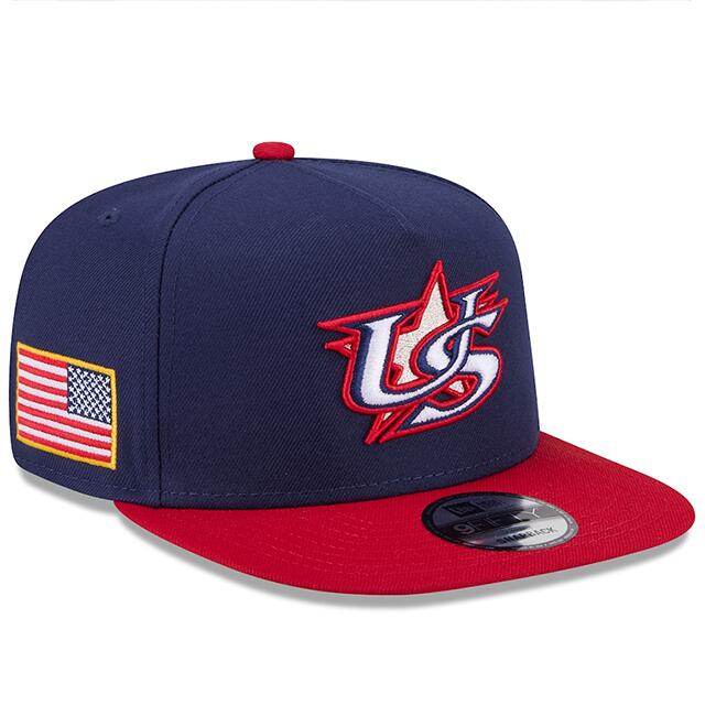 Rakuten - ニューエラ キャップ 9FIFTY A-FRAME WBC アメリカ 2026 WORLD BASEBALL CLASSIC SNAPBACK CAP NAVY RED NEW ERA USA ネイビー レッド 帽子 メンズ レディース 男女兼用 950AF ワールドベースボールクラシック 26_3RE_0316