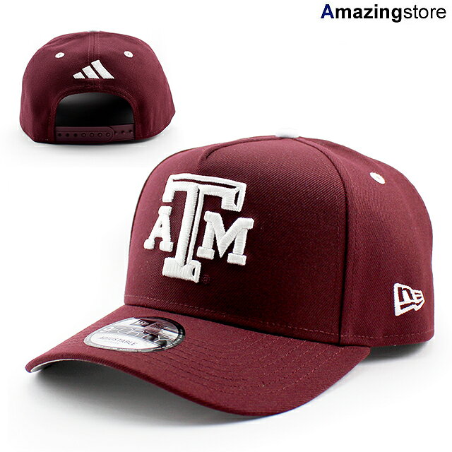 網狀物 - アディダスコラボ ニューエラ キャップ 9FORTY テキサス A&M アギーズ NCAA ATM LOGO A-FRAME SNAPBACK CAP MAROON NEW ERA TEXAS A&M AGGIES ADIDAS ADIDAS スナップバック 帽子 メンズ レディース 大学 カレッジ