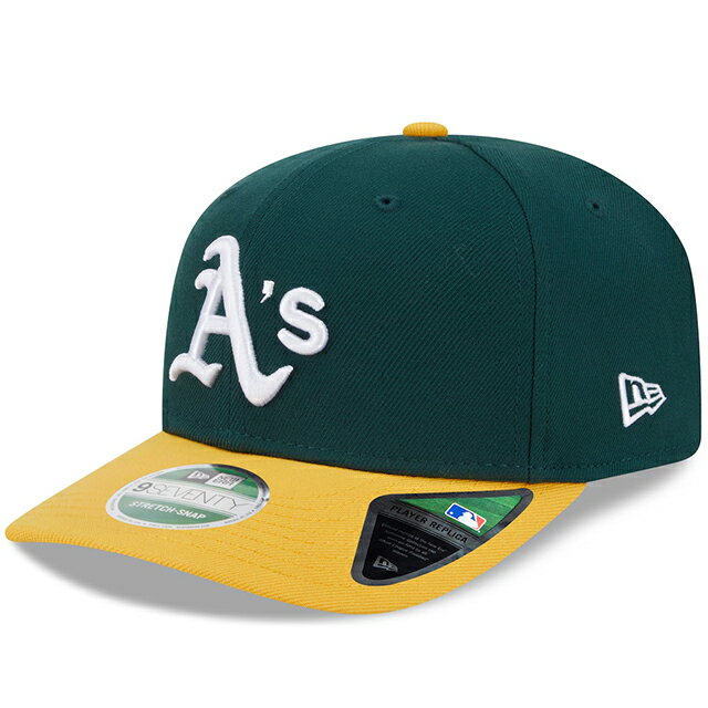 Rakuten - ニューエラ キャップ 9SEVENTY ストレッチ スナップバック オークランド アスレチックス MLB STRETCH SNAPBACK CAP GREEN GOLD NEW ERA OAKLAND ATHLETICS メジャーリーグ 帽子