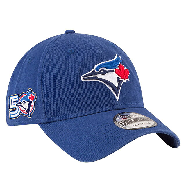 トロント ブルージェイズ50周年記念モデル ニューエラ キャップ 9TWENTY MLB 50th ANNIVERSARY STRAPBACK CAP GAME ROYAL BLUE NEW ERA TORONTO BLUE JAYS 帽子 メンズ レディース 男女兼用 ネイビー LOW PROFILE ロープロファイル