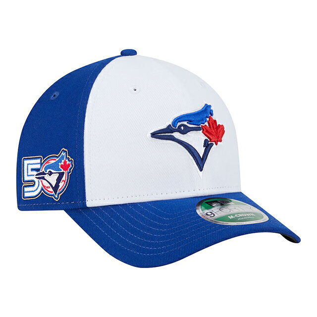 トロント ブルージェイズ50周年記念モデル ニューエラ キャップ 9FORTY M-CROWN MLB 50th ANNIVERSARY SNAPBACK CAP ALTERNATE-3 WHITE ROYAL BLUE NEW ERA TORONTO BLUE JAYS 帽子 メンズ レディース 男女兼用 ホワイト ロイヤルブルー スナップバック