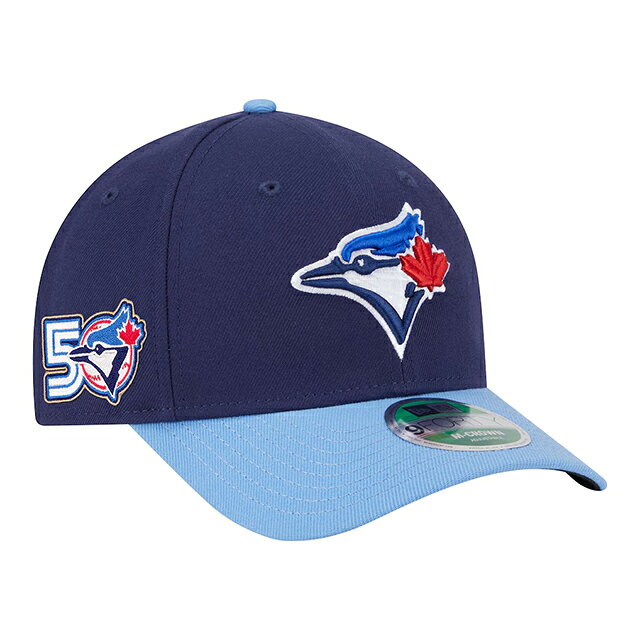 トロント ブルージェイズ50周年記念モデル ニューエラ キャップ 9FORTY M-CROWN MLB 50th ANNIVERSARY SNAPBACK CAP ALTERNATE-4 NAVY LIGHT BLUE NEW ERA TORONTO BLUE JAYS 帽子 メンズ レディース 男女兼用 ネイビー ライトブルー スナップバック