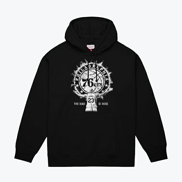 レブロン ジェームスモデル 海外取寄 ミッチェルアンドネス フーディ フィラデルフィア セブンティシクサーズ WITNESS HOODIE BLACK MITCHELL&NESS PHILADELPHIA 76ERS LEBRON JAMES バスケットボール メンズ レディース 男女兼用 パーカー
