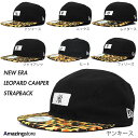 ニューエラ ストラップバックキャップ LEOPARD CAMPER STRAPBACK CAP BLACK NEW ERA MLB NBA NFL 5-PANE...