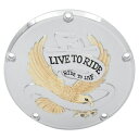LIVE TO RIDE ダービーカバー:1999~17年ダイナ、1999~18年ソフテイル、1999~15年ツーリング/ゴールド