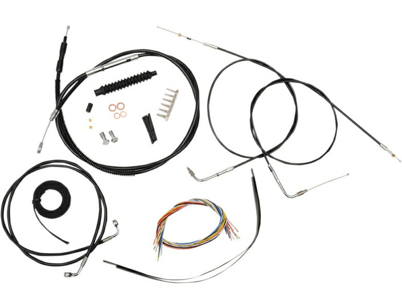 【06101371】ハンドルバー ケーブル＆ハーネス＆ブレーキラインキット スポーツスター用 1999〜03年スポーツスターモデルでシングルディスクに適合 ハーレーパーツ