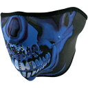 HALF MASK BL CHROME SKULL