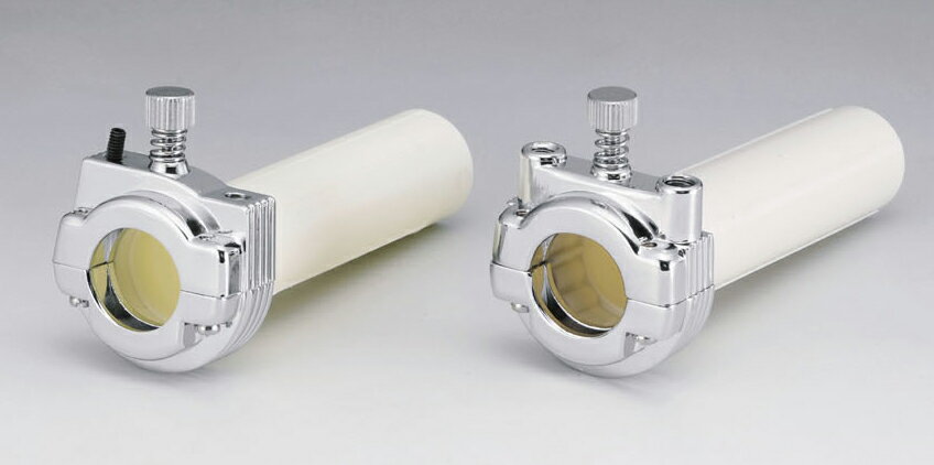 スロットルホルダー＆パイプ クローム 1973～80年モデル