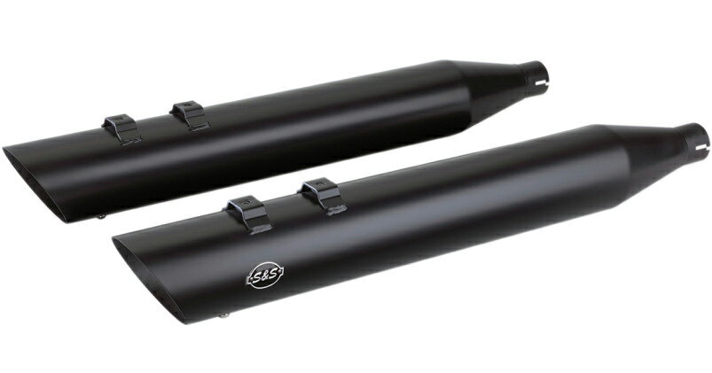 S＆S 4インチ スリップオンマフラー ブラック 2017年以降ツーリング