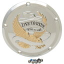 LIVE TO RIDE ダービーカバー ゴールド 2016年以降ツーリング トライク 2015年以降FLHTCUL、FLHTKL