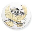 LIVE TO RIDE ロゴメダリオン 89mm ハーレー純正パーツ