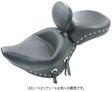 STUDDED シート/リアシート 2011～13年FXS、2012～17年FLS、バックレスト付きのSTUDDED STYLE WIDE ソロシート装着車