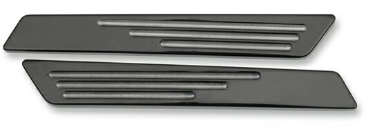 サドルバッグラッチ インサート/ボールミルド ブラック　2014年以降ツーリング