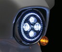 Orbit Prism LEDヘッドライト White Halo:2012~16年FLD、1991~17年FLソフテイル、1994~25年ロードキング、エレクトラ/ストリート/トライグライド