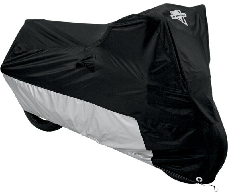  Deluxe Motorcycle Cover：スポーツスター、ダイナモデル、FXソフテイルモデル、ファットボーイ、V-RODモデル用/ブラック/シルバー/L