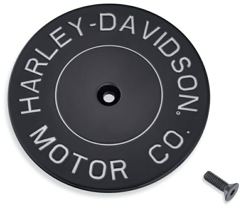 H-D MOTOR CO.ロゴ エアクリーナートリム グロスブラック：2018年以降FLDE、FLHC/S、FLSL、FXLR、FXST