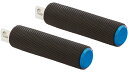 FUSION KNURLED パッセンジャーフットペグ:ブルー