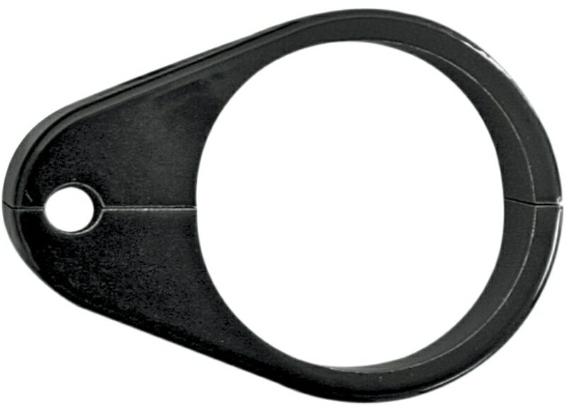  ビレット スロットルケーブルクランプ シングルホール：1インチ径のパイプに適合/ブラック