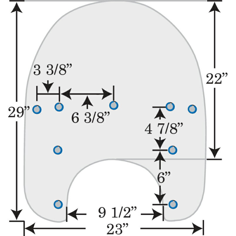 リプレイスメントシールド：Black Smoke/高さ：17インチ