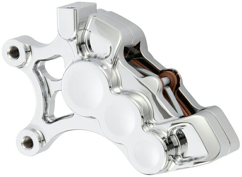 樂天商城 - 6-PISTON DIFFERENTIAL BORE ブレーキキャリパー クローム:14インチローター用/2014〜22年スポーツスター、2006〜17年ダイナ、2006〜17年FLST、2018年以降ソフテイル、2008〜25年ツーリング
