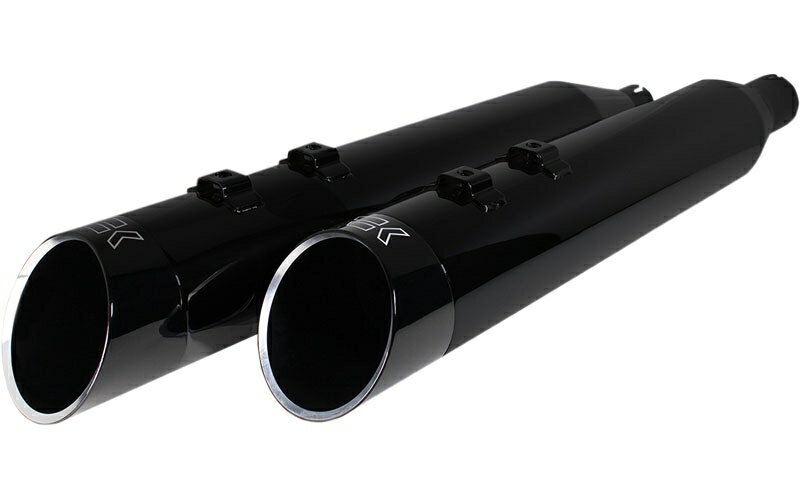 Khrome Werks 4.5インチ HP-Plusマフラー エッジティップ：2017年以降ツーリング/グロスブラック/グロスブラック