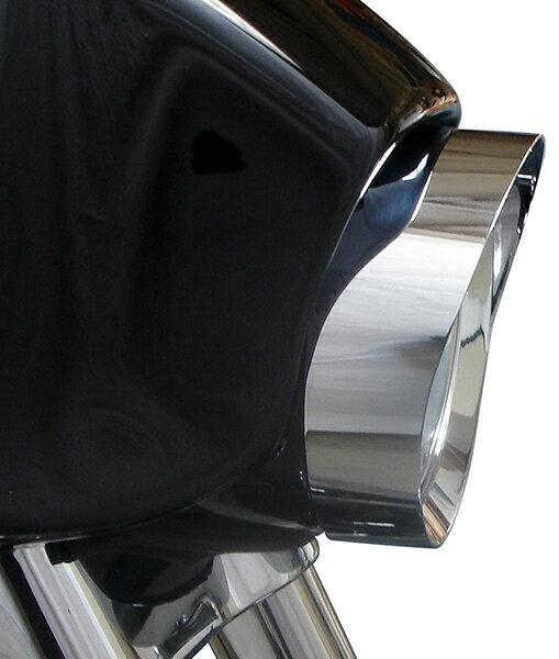 MARIAH ヘッドライトベゼル：1983～13年ツーリング、トライク、1994年以降ロードキング、1986～17年FLソフテイル/ブラック