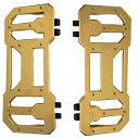 12” BILLET ドライバーフロアボード:ゴールド/2012〜16年FLD、1986〜17年FLソフテイル、1984年以降ツーリング、トライク