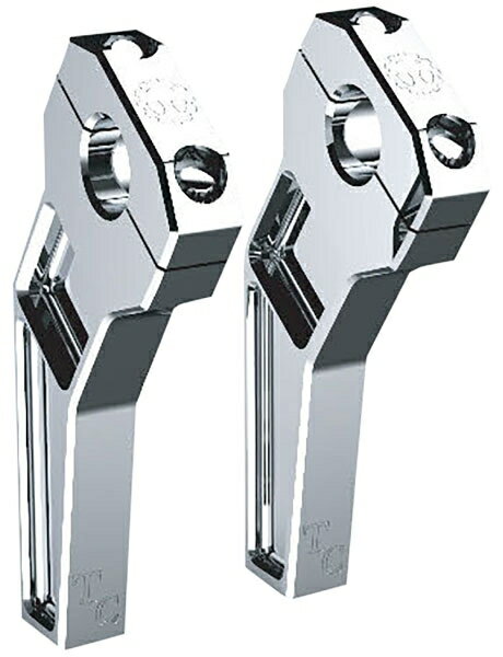 プルバックライザー クローム：高さ6インチ