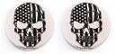 カスタムスイングアーム カバー:1986年以降ツーリング Stainless contrast cut American flag skull