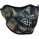 Neoprene Half Mask WOODLAND CAMO TIE DYE SKULL