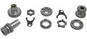 4-SPEED ギアセット:1936〜76年ビッグツイン/CLOSE RATIO SET (2.44:1 first gear / 1.35:1 third g...