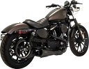 VANCE&HINES ステンレス UPSWEEP 2in1マフラー ブラック 2004〜22年スポーツスター