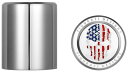ドッキングカバー SHORT-FAT:Stainless American flag skull