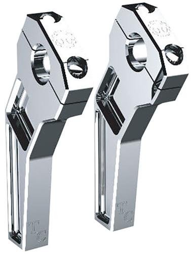 1-1/8インチ プルバックライザー クローム　高さ6インチ