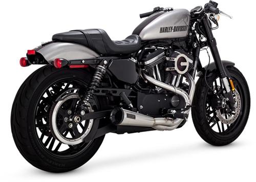 【18002654】 VANCE＆HINES ステンレス UPSWEEP 2in1マフラー　2004～22年スポーツスターモデル