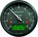 【2004048】 MOTOSCOPE CHRONOCLASSIC スピードメーター 8000rpm　ブラック　【ディスプレイ】：Green LCD