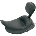 WIDE ソロシート バックレスト付き:1997~07年FLHR、2006~07年FLHX/ブラック スタッズ