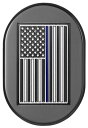 アンテナカバー Black w/thin blue line American flag 左側 2017~23年FLHRXS、2009~13年FLTR/X/XS、2009~23年FLHX/S