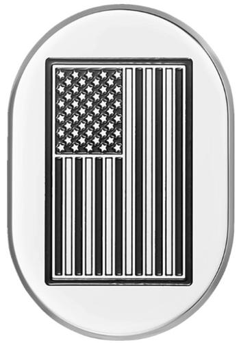 アンテナカバー Mirror polish w/ contrastcut American flag 左側 2017～23年FLHRXS、2009～13年FLTR/..