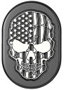 アンテナカバー Black w/ contrastcut American flag skull 右側 2017~23年FLHRXS、2009~13年FLTR/X/XS、2009~23年FLHX/S