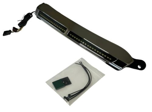 WHITE DRL LED センター ウインドシールドトリム クローム 2015～24年FLTR、2023～25年FLTRT