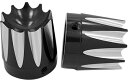 EXCALIBUR フロントアクスルナットカバー:2000~07年ツーリング、2004~07年ダイナ/ブラック
